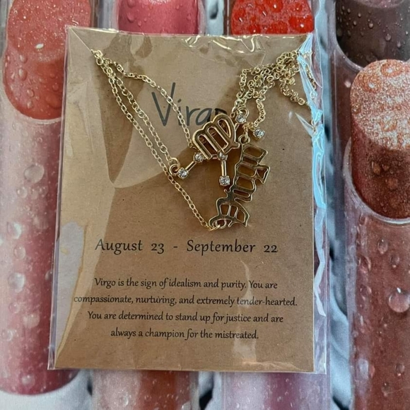 New Virgo Zodiac Sign Necklace - Picture 2 of 5